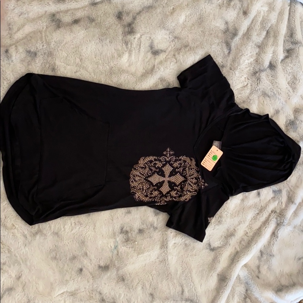 Vocal Black Hoodie Short-sleeve